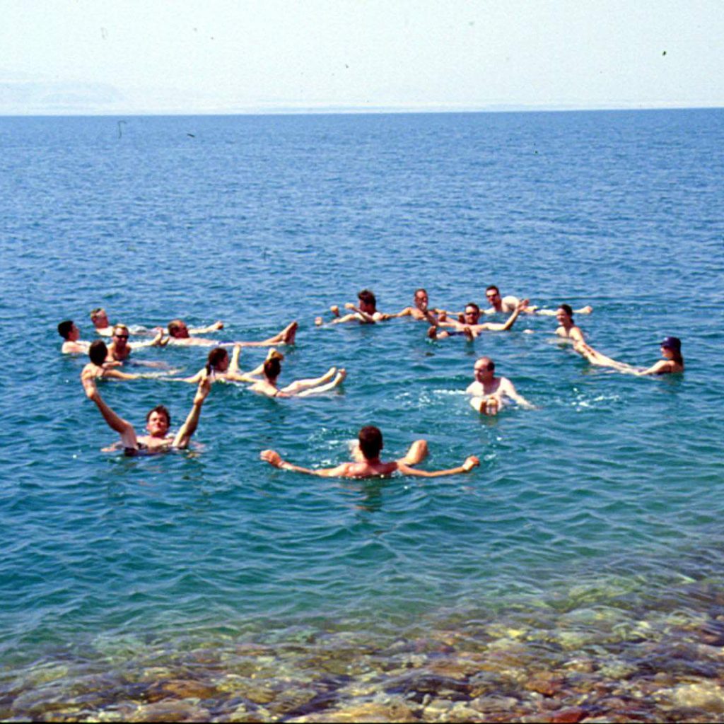 dead sea people floating